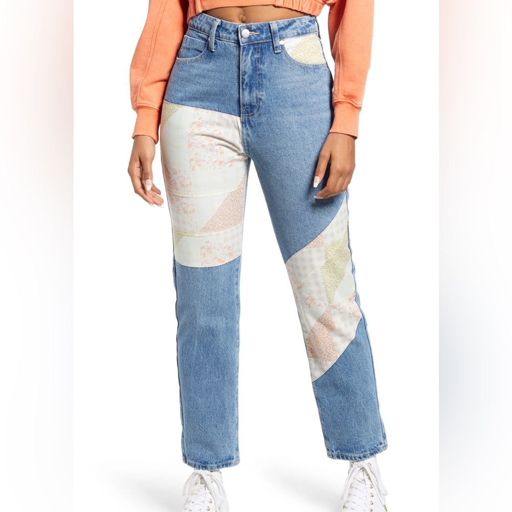 CLEARANCE SALE - BP. Quilt Patchwork Tapered Jeans